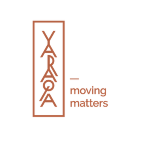 A graphic of a logo that reads Yaraqua moving matters