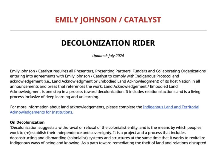 A screen shot of Catalyst's Decolonization Rider shows the initial text of the document, beginning 