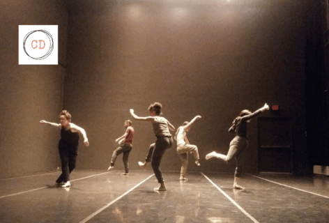 “Floating” with counterpoint/shift at Joe Goode Annex. From left to right: Tracy Tom-Hoon, CJ Logel, Ariel Green-Hill, Rosa Rodriguez-Frazier, Elizabeth Villalobos.