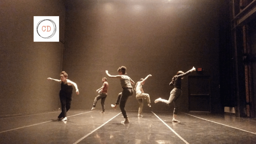 “Floating” with counterpoint/shift at Joe Goode Annex. From left to right: Tracy Tom-Hoon, CJ Logel, Ariel Green-Hill, Rosa Rodriguez-Frazier, Elizabeth Villalobos.