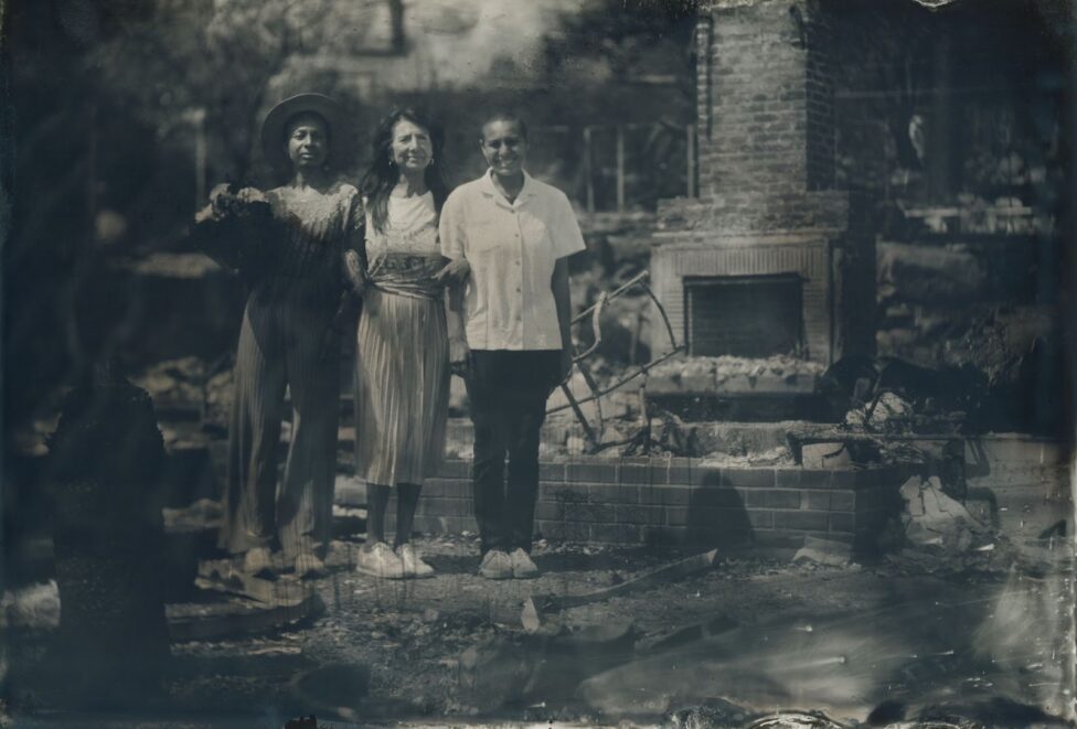 An image of three people. Altadena home.