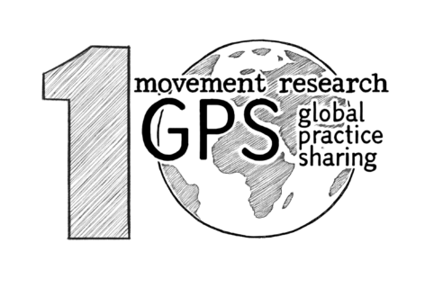 Logo for the 10th Anniversary of the GPS/Global Practice Sharing Program. A large numberical 10 is displayed, with a globe representing the 0, with the text 