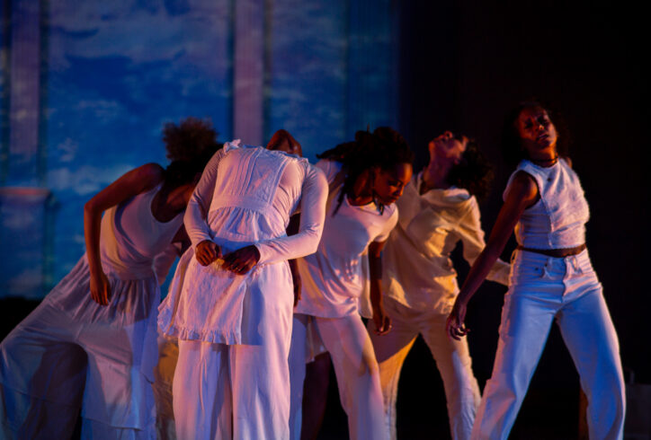 Marjani with colleagues, friends, community and members of Skeleton Architecture as featured contributors to Chicken Soup 2025 @ Danspace Project May 2025. Photo by Rachel Keane.