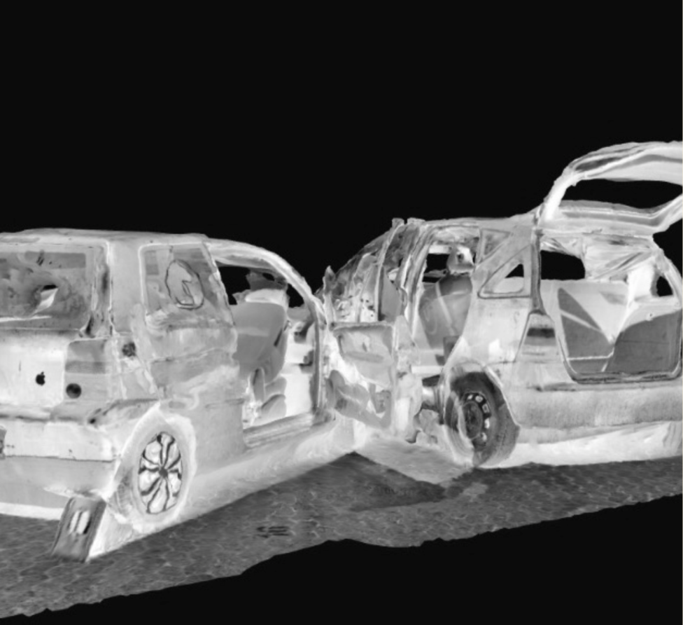 3D scan of car crash via PolyCam