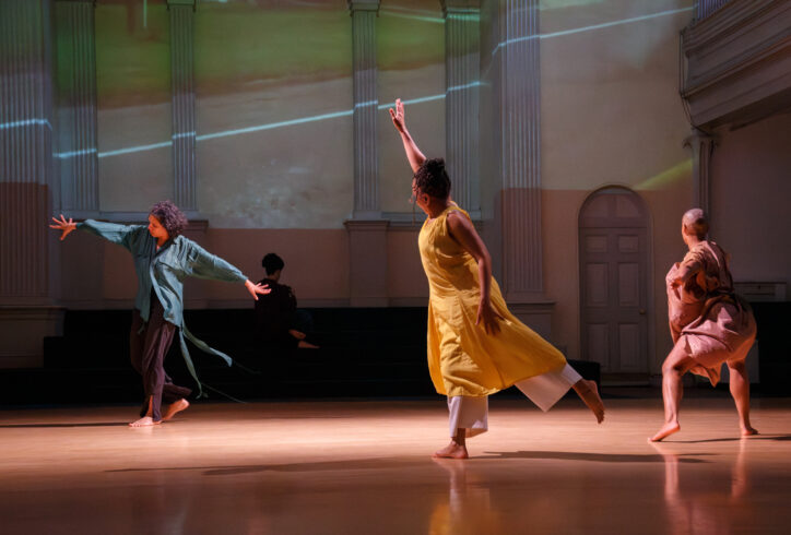 Memory Fleet: Time & Trinity; Photography: Tony Turner; Pictured: Myssi Robinson, Marýa Wethers, Charmaine Warren, Jasmine Hearn; Danspace Project Platform 2026: Secret Garden